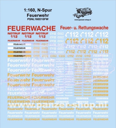 Spur feuerwehr decals - (n),